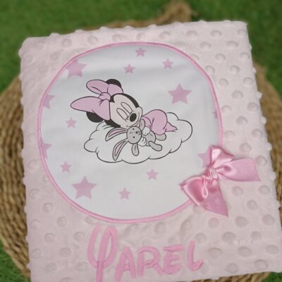 Manta personalizada Minnie bebé