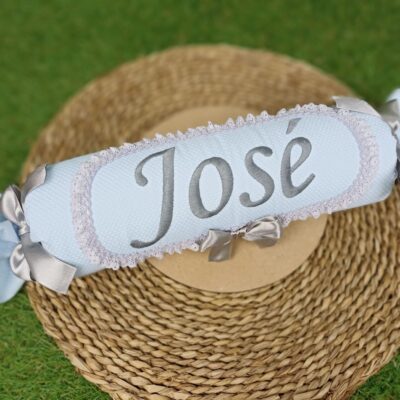 Cojín antivuelco personalizado azul