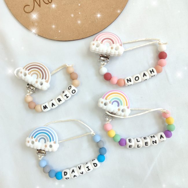 Chupeteros Silicona Arco Iris
