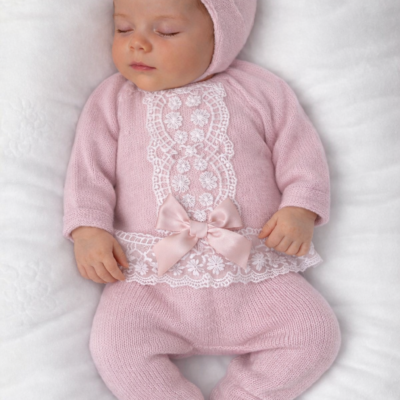 Conjunto Colección Encaje Rosa Empolvado