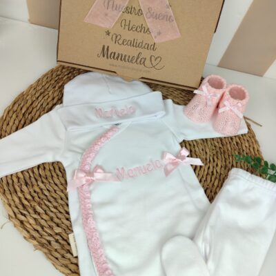 Pack Primera Puesta Modelo Lazito+Cajita Personalizada