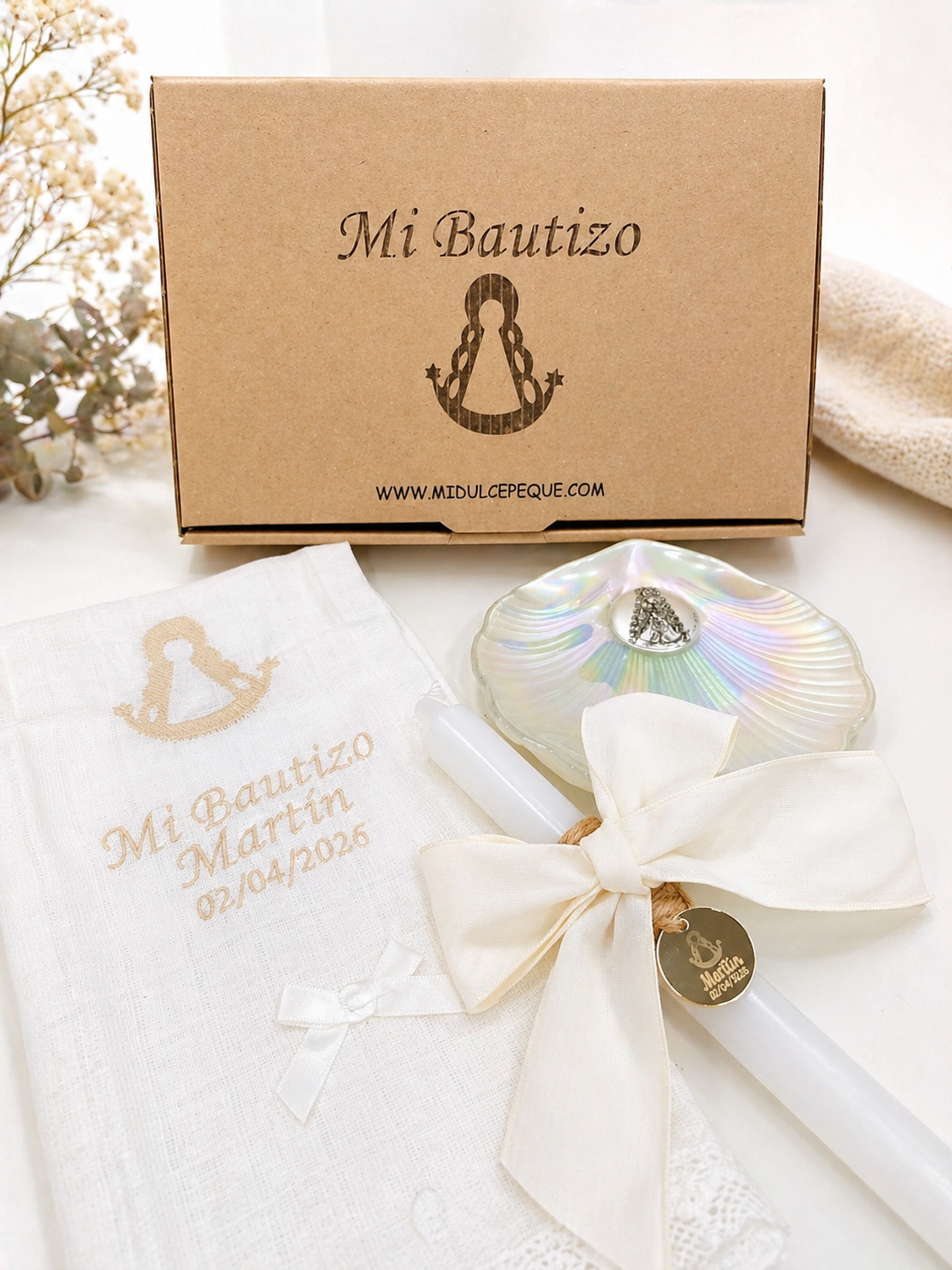 Pack Bautizo Modelo Gasa/Pañuelo Virgen del Rocío