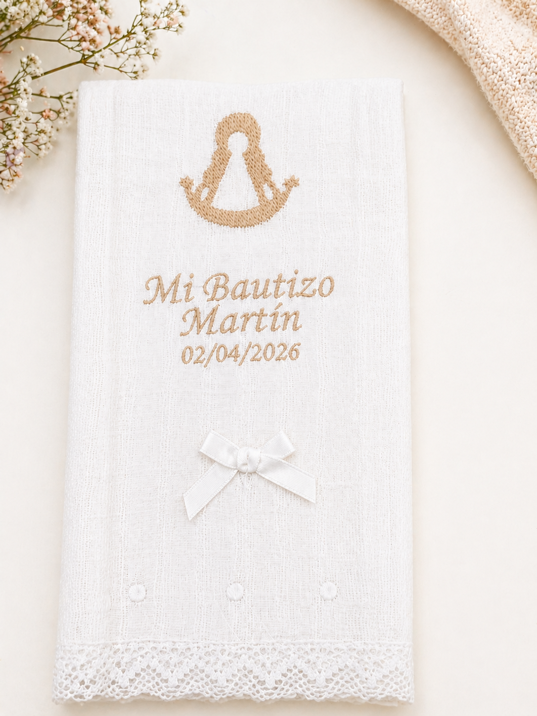 Gasa / Pañuelo Mi Bautizo Virgen del Rocío