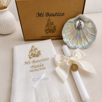 Pack Bautizo Modelo Gasa/Pañuelo Virgen del Carmen